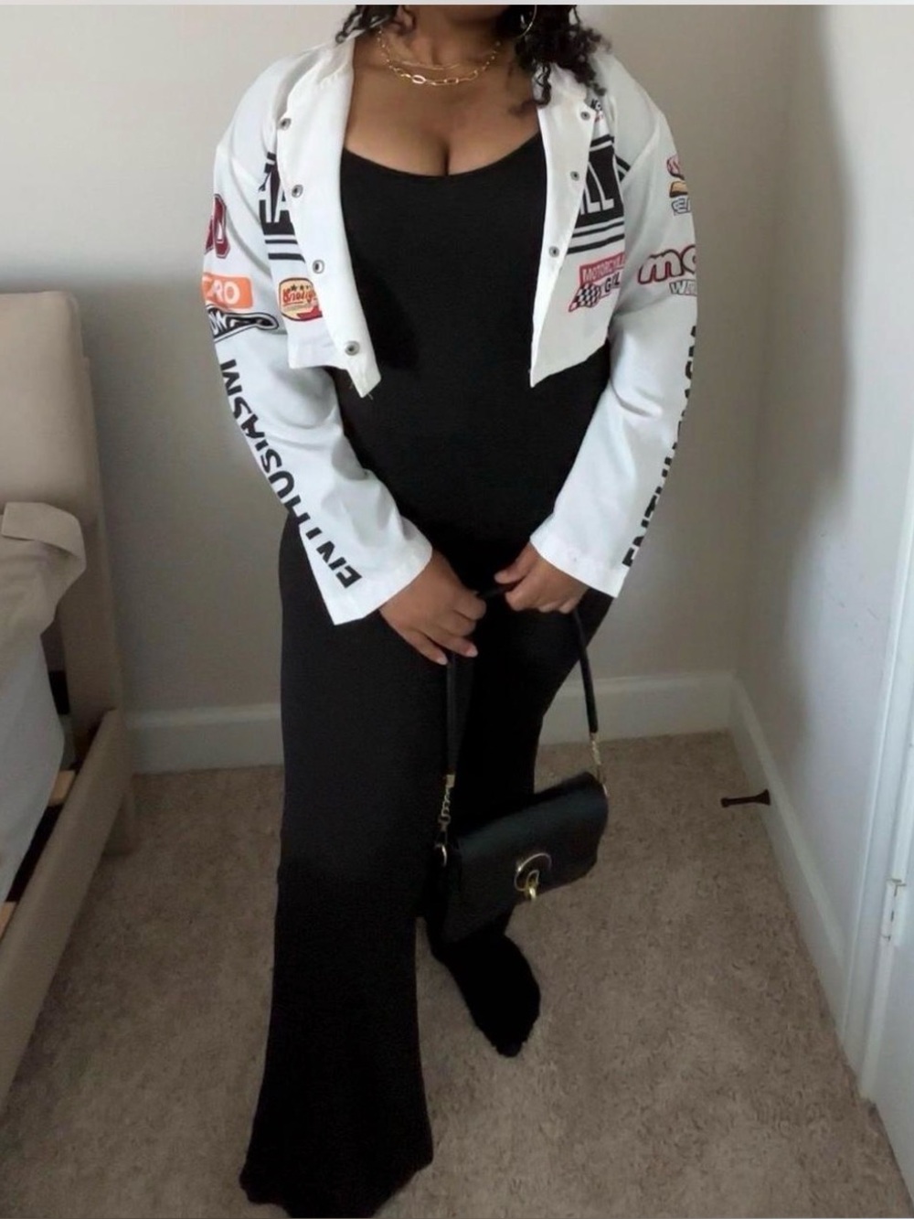 Black Wide-Leg Jumpsuit